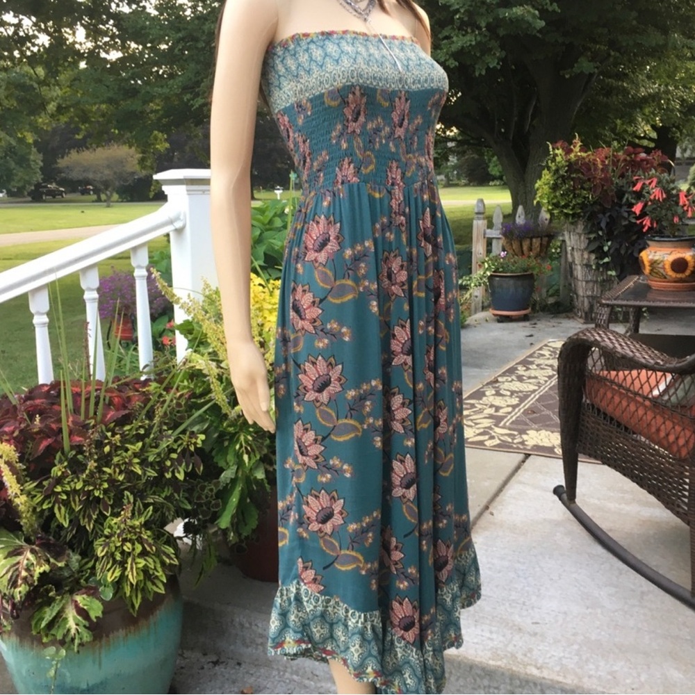 Floral Strapless jumper boho